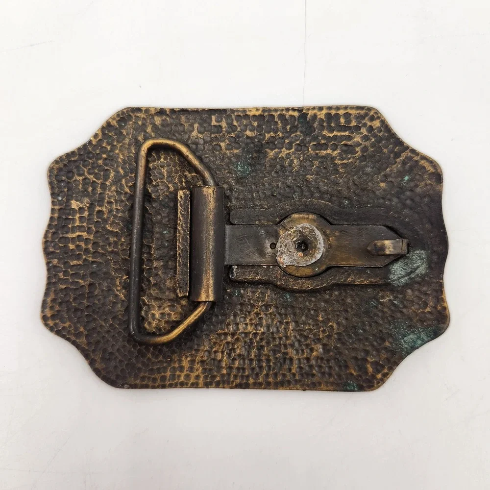 Vintage Southern Comfort Whiskey Belt Buckle Under Your Belt Brass Tone USA Made